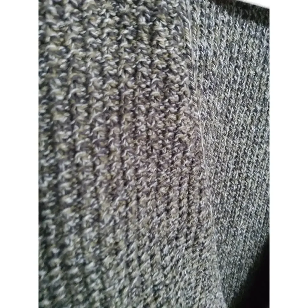 Vintage Eddie Bauer Mens Size XL chunky knit gray button down vest. Made in USA